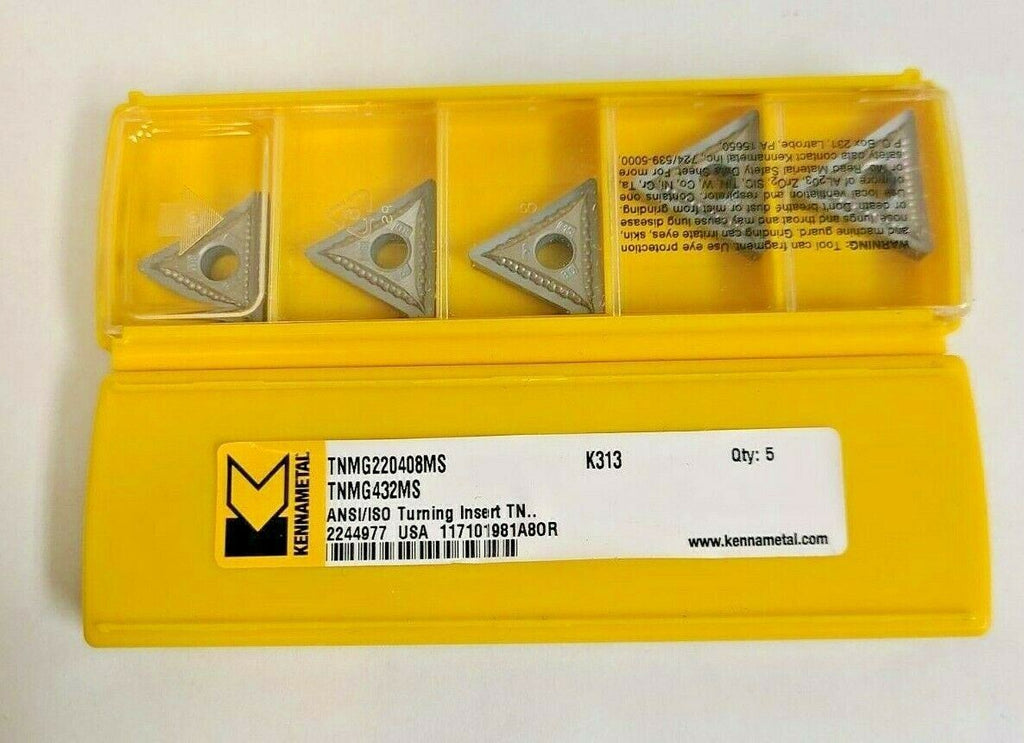 KENNAMETAL 5 Pcs TNMG 432 MS K313 Carbide Inserts Turning Lathe 220408 MS New