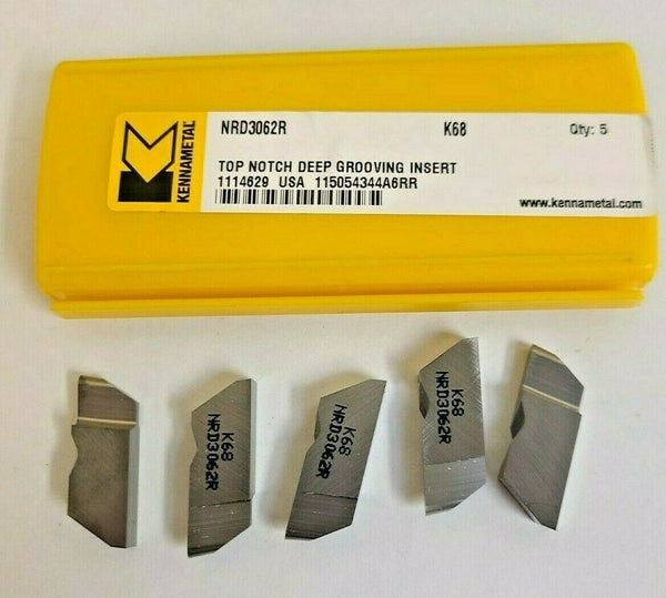 Kennametal 5 Pcs Top Notch Carbide Grooving Inserts NRD 3047R K68 USA Free Shipping