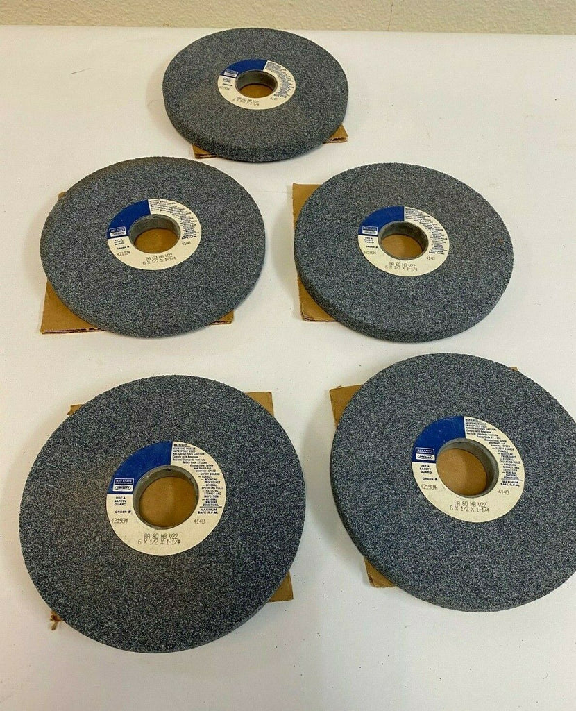 Lot of 5 New 6” Grinding Wheels for Bench or Surface Grinder Bay State Abrasives