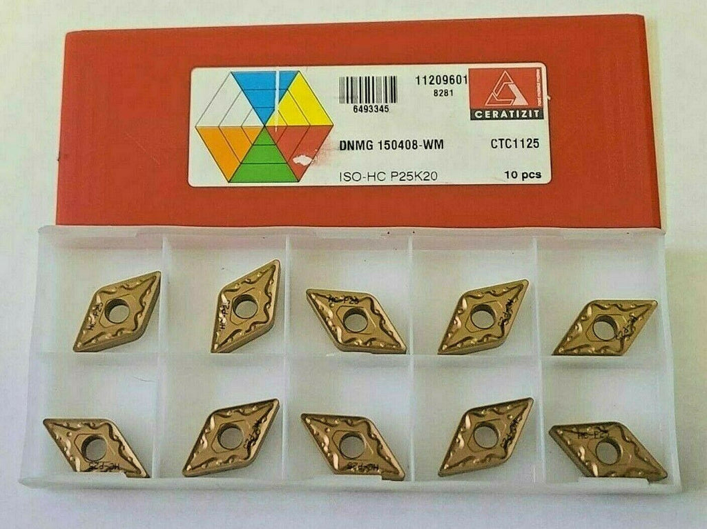 CERATIZIT DNMG 150408-WM ISO-HC P25K20 CTC1125 10 PCS NEW