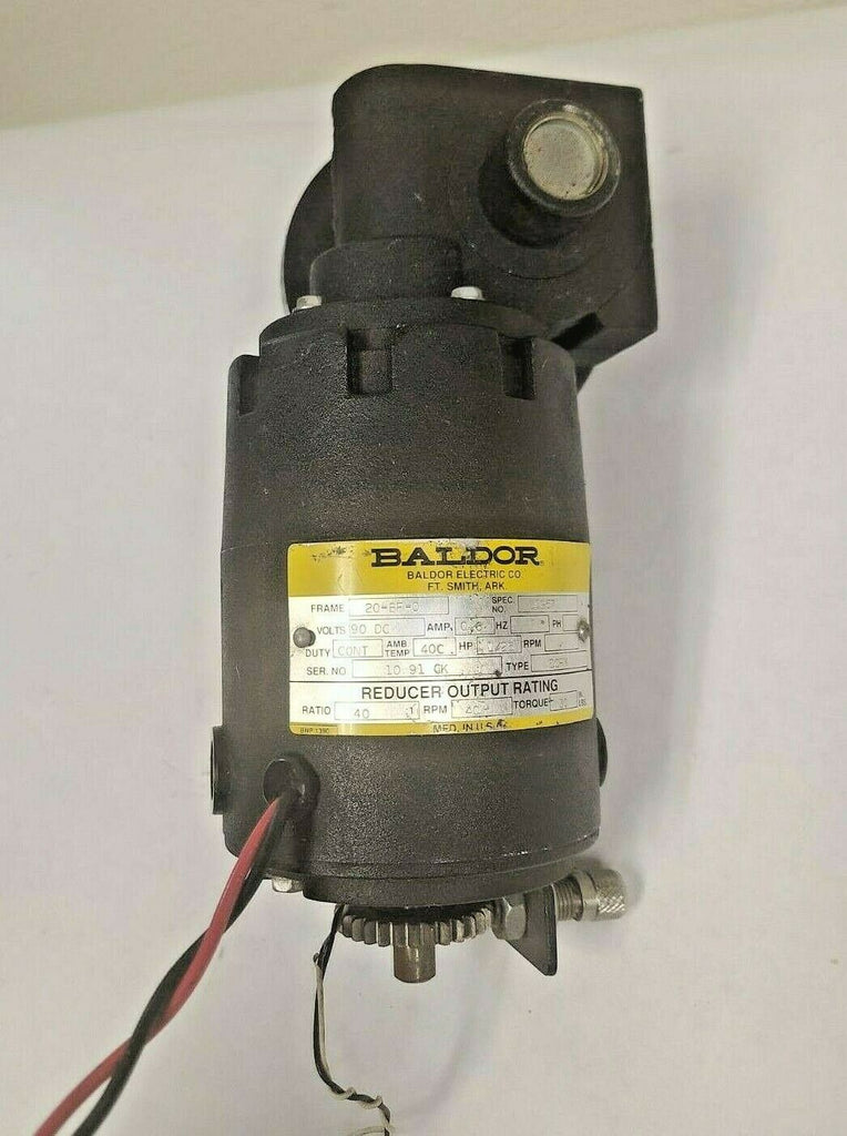 Baldor DC Motor DCPM 40C ELECTRIC SPEED REDUCER 30967 30 in LBS 40 RATIO RPM