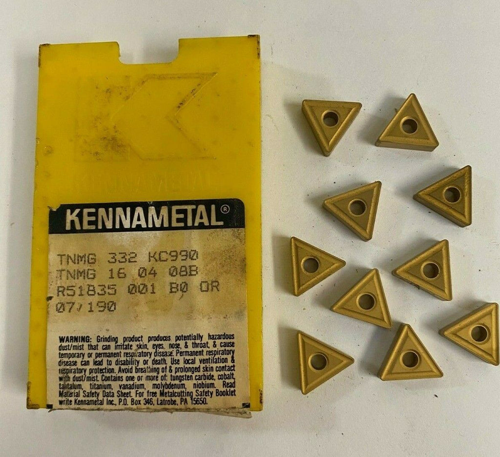 KENNAMETAL 10 Pcs TNMG 332 KC990 Carbide Inserts Turning Lathe 16 04 08B New