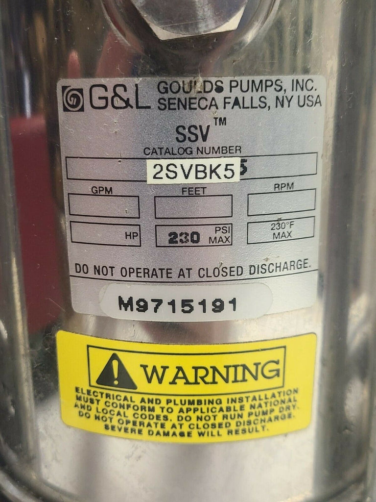 G&L Goulds Water Technology 2SVBK5 Centrifugal Pump