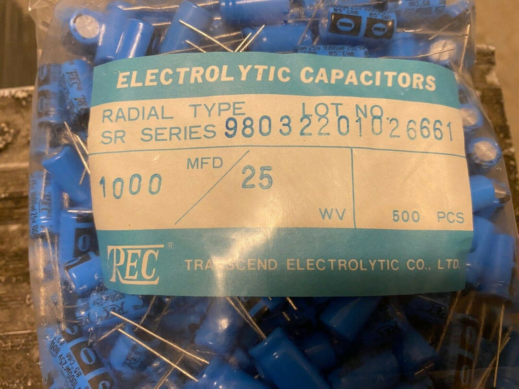 New Lot 20 Pcs Electrolytic Capacitors 1000 MFD 25 WV REC