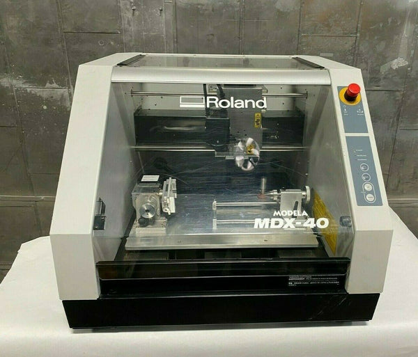 Roland Modela MDX-40 3D Engraver CNC Mill Desktop Benchtop With 4th Axis Nice