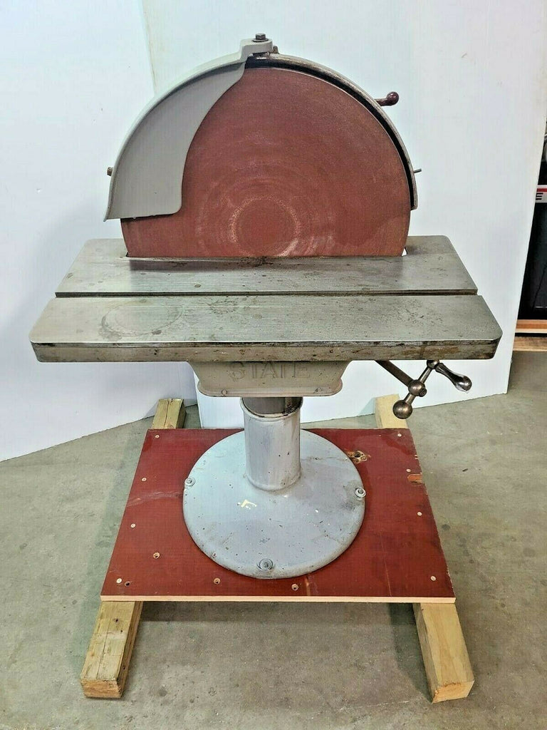 State 20" Disc Sander D20 Pedestal Mounted Grinder Made in USA