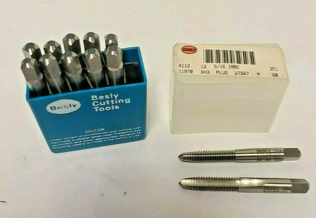 Lot of 2 Besly Tap 5/16 - 18NC GH3 PLUG HS 2 FLUTES Brand New Made in The USA