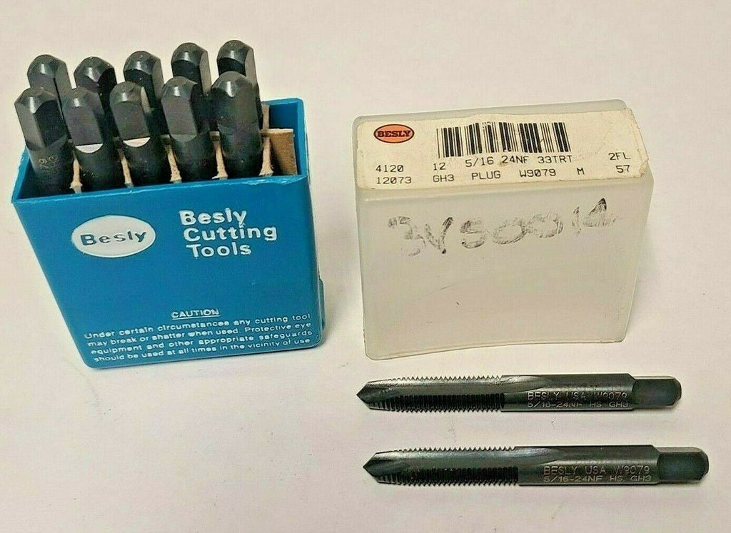 Lot of 2 Besly Tap 5/16 - 24NF GH3 PLUG 33TRT 2 FLUTES Brand New Made in The USA