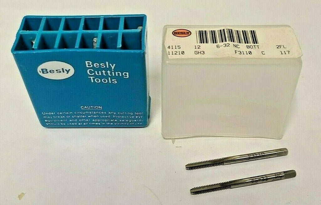 Lot of 2 Besly Tap 6 - 32NC GH3 BOTT 2 FLUTES Brand New Made in The USA