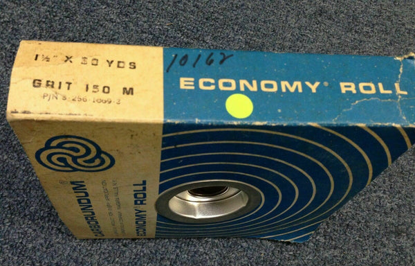 2 CARBORUNDUM 10162 1-1/2" x 50 Yard 150 Grit A/O ECONOMY ROLLS
