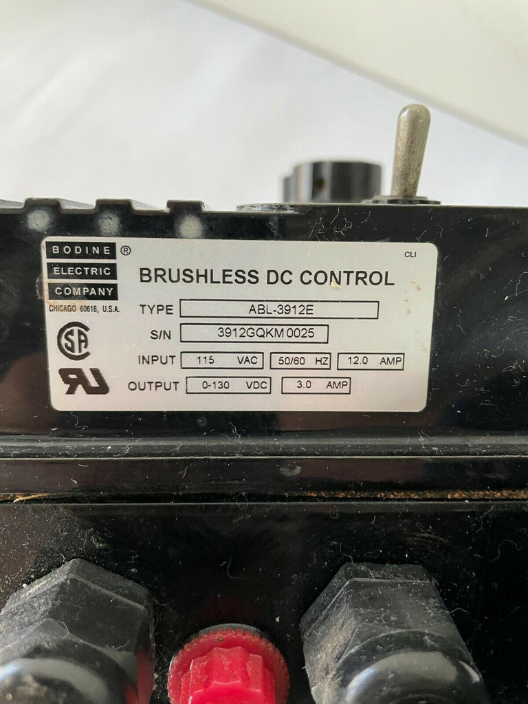 Bodine Electric ABL-3912E Brushless DC Adjustable Speed Torque Control 115VAC