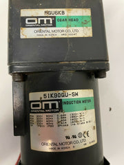Oriental Motor 51K90GU-SMF2, 5GU6KB 200VAC Brake Motor Gear Head 5IK90GU-SW