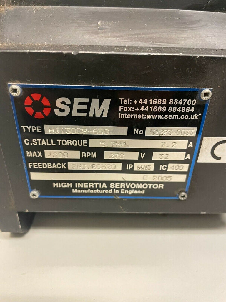 SEM HIGH INERTIA SERVO MOTOR HJ130C8-68S 4000RPM 270V