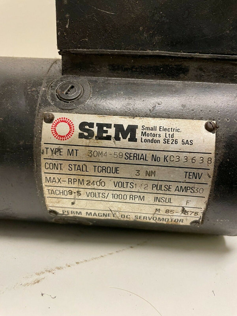 SEM Type: MT30M4-59 DC Servo Motor