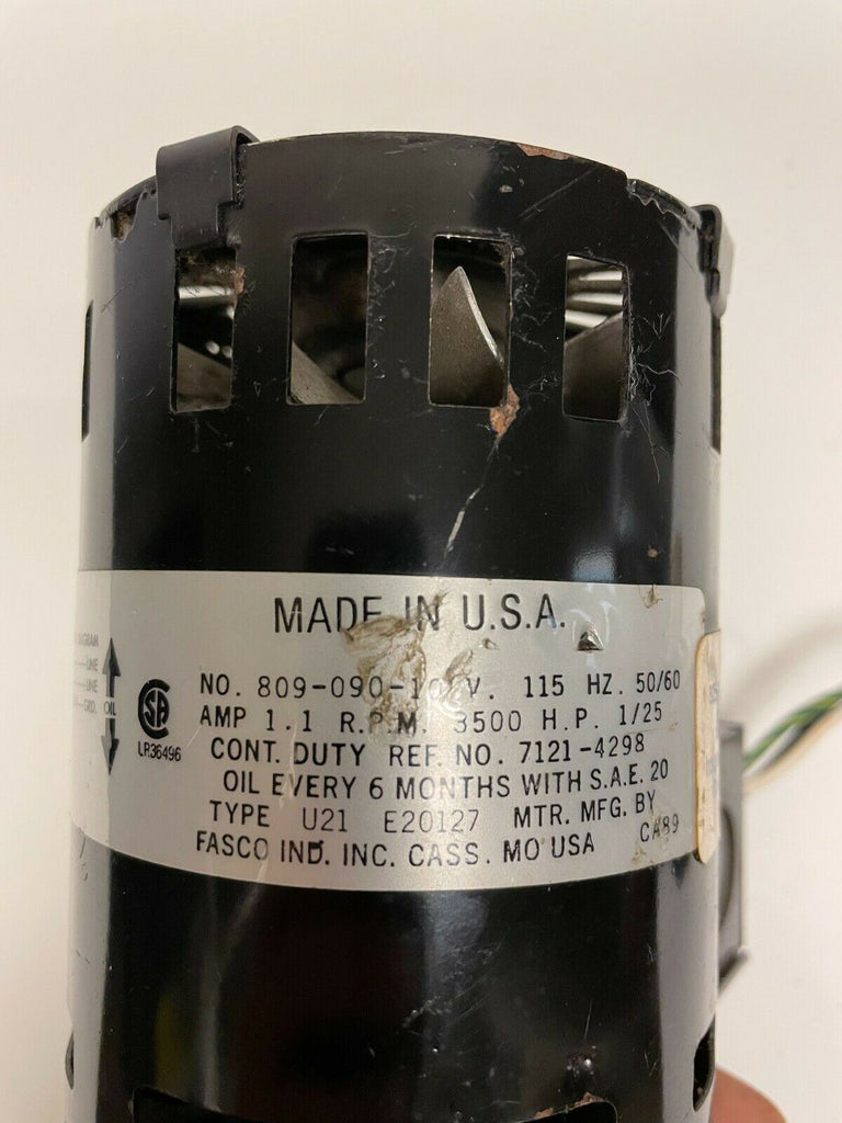 Teel 809-090-10 Motor pump Speed 115 50/60 Hz AMP 1.1 RPM 3500 HP 1/25 USA