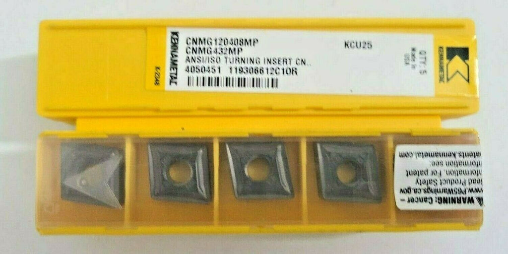 KENNAMETAL 5 Pcs CNMG 432 MP KCU25 Carbide Inserts Turning Lathe 120408 New USA