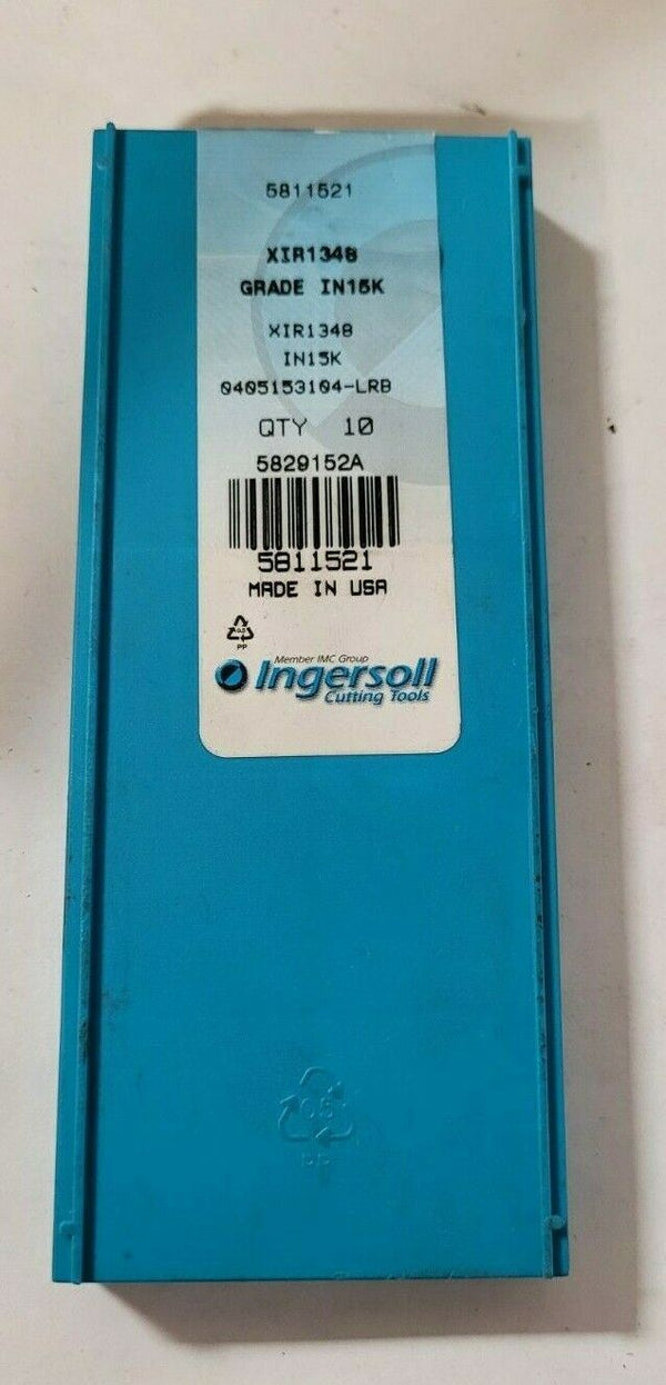 10 Pcs Ingersoll Cutting Tools XIR1348 GRADE IN15K Lathe Carbide Inserts 5811521