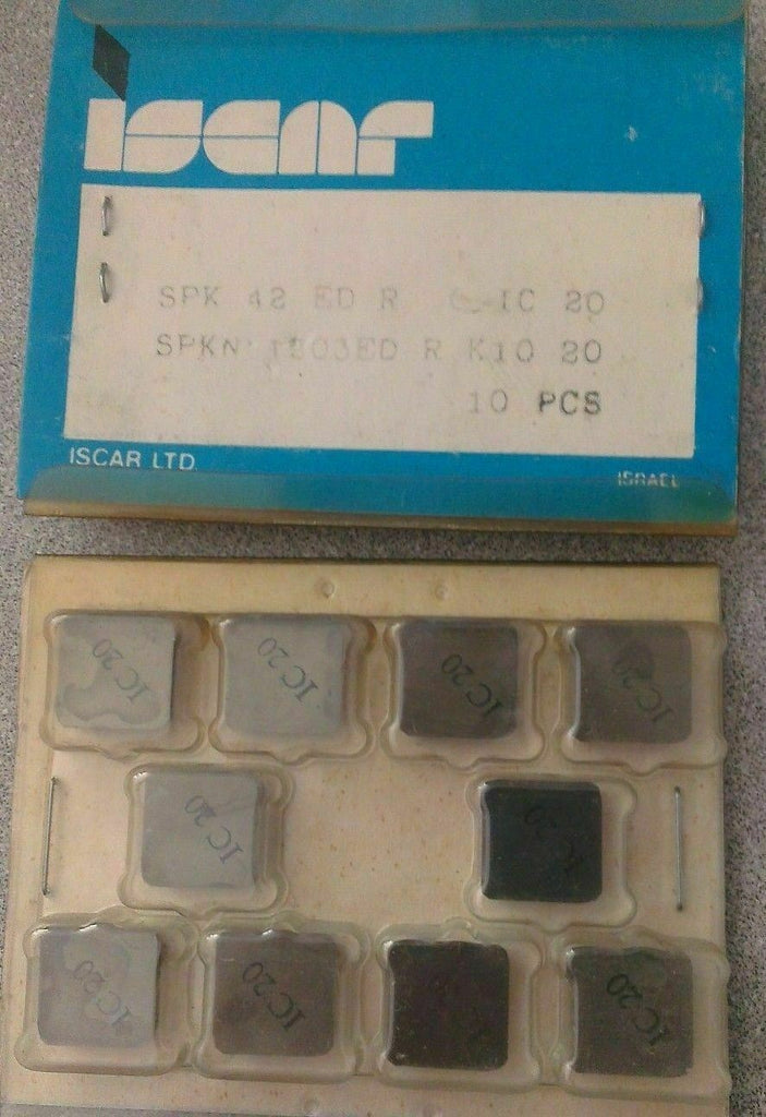 ISCAR SPK 42 ED R IC 20 K10 20 Carbide Inserts 10 Pcs Lathe Mill Turn Tool New