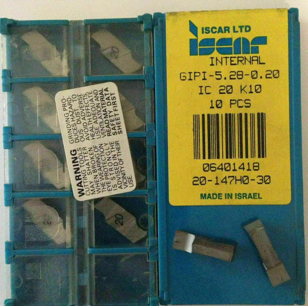 ISCAR GIPI 5.28 0.20 IC 20 Carbide Inserts Grooving 10 Pcs Lathe Self Grip Cut