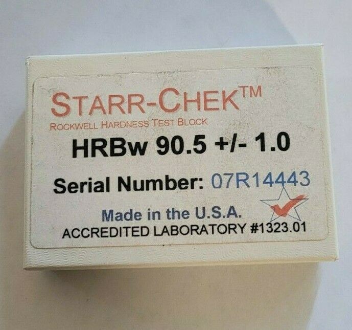 STARR-CHEK HRC 90.5 +/- 1.0 07R14443 ROCKWELL TEST BLOCKS