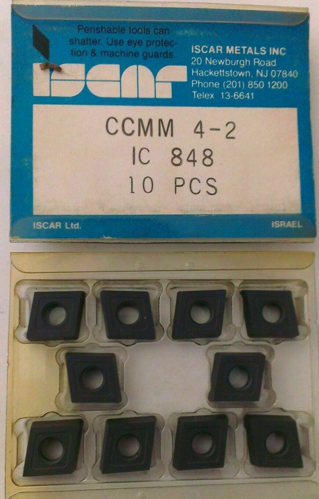 ISCAR CCMM 4-2 IC 848 Carbide Inserts 10 Pcs Lathe Turning New Mill Tools