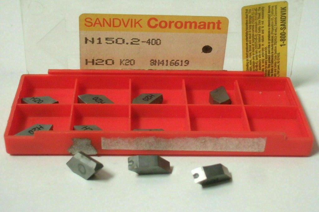 SANDVIK Coromant N150.2 400 H20 K20 Grooving Lathe Carbide Inserts 10 Pcs New