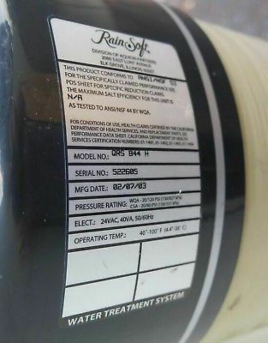 Rainsoft Gold Series Water Treatment System Model AQC 75 CV and Model