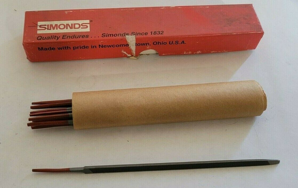 12 Pcs Simonds 6" XX Double Extra Slim Taper Saw File 73-562000 Lathe New