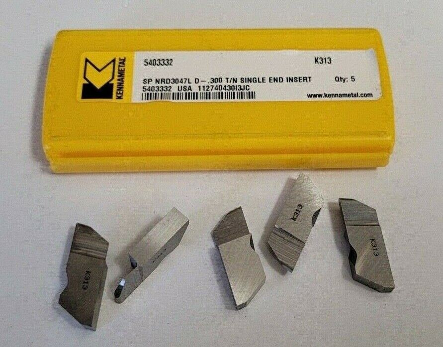 KENNAMETAL 5403332 SP NRD3047L D-.300 Top Notch Single End Inserts Carbide 5 Pcs