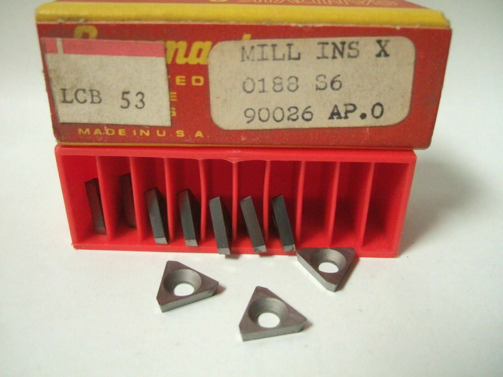SANDVIK Coromant LCB 53 MILL INS X 0188 S6 90026 Lathe Mill Carbide 20 Inserts
