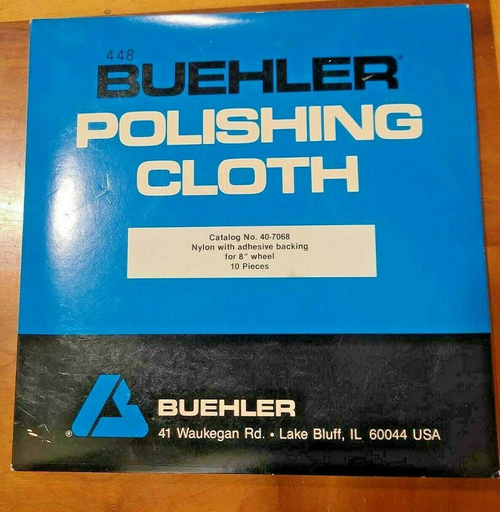 2 Buehler Polishing Cloth 40-7068 for 8” Wheel New Nylon With Adhesive Backing