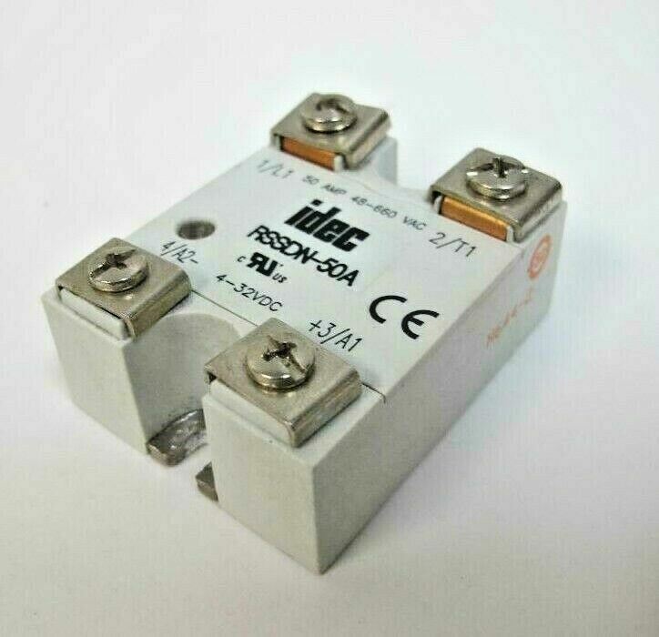 RSSDN-50A Solid State Relay 50A IDEC Din/panel Mount 50 AMP 48-660 VAC 4-32VDC