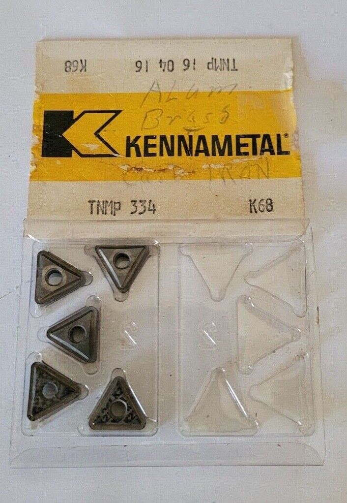5 Pcs Kennametal TNMP 334 K68 Carbide Inserts TNMP 16 04 16