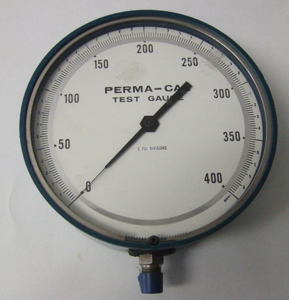 PERMA CAL Test Gauge 0-400 Psig 2 Psi Divisions Pressure Gage