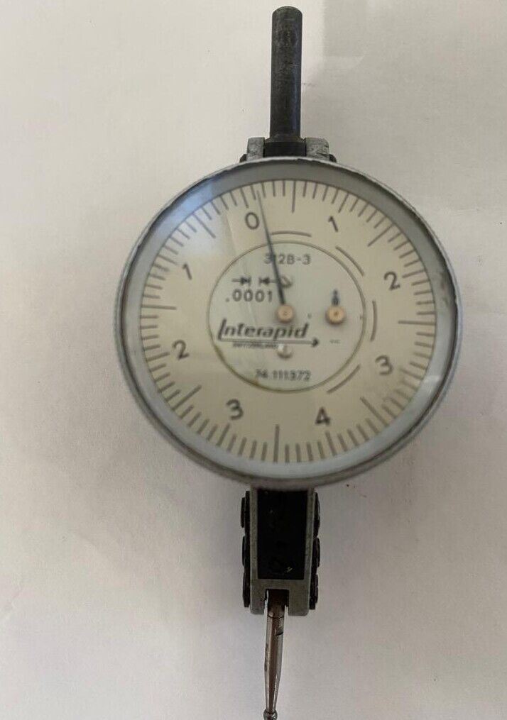 Interapid Dial Test Indicator 312B-3 .0001” Switzerland Made Machinist Tool Tips