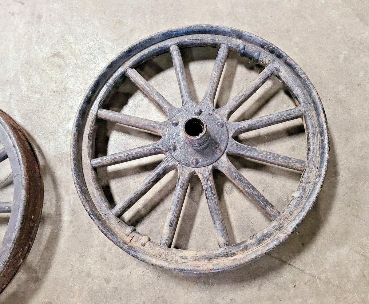 Lot Of 2 Vintage Model T Ford Wooden Spoke Wheel 24