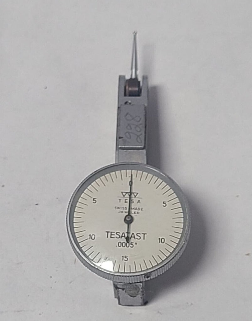 Tesa Tesatast Test Dial Indicator .0005” Swiss Made Jeweled