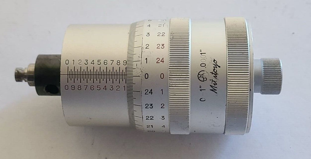 Mitutoyo Micrometer Head for XY Stage 0-1" Range .0001" Graduation Nice