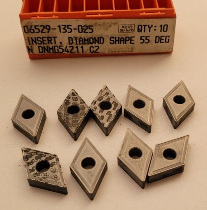 9 Pcs Carboloy DNMG 54211 C2 Diamond 55 DEG Lathe Carbide Inserts Cutting Tools