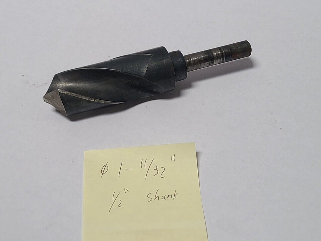 1-11/32 Drill Bit HSS Lathe HS 1/2 shank