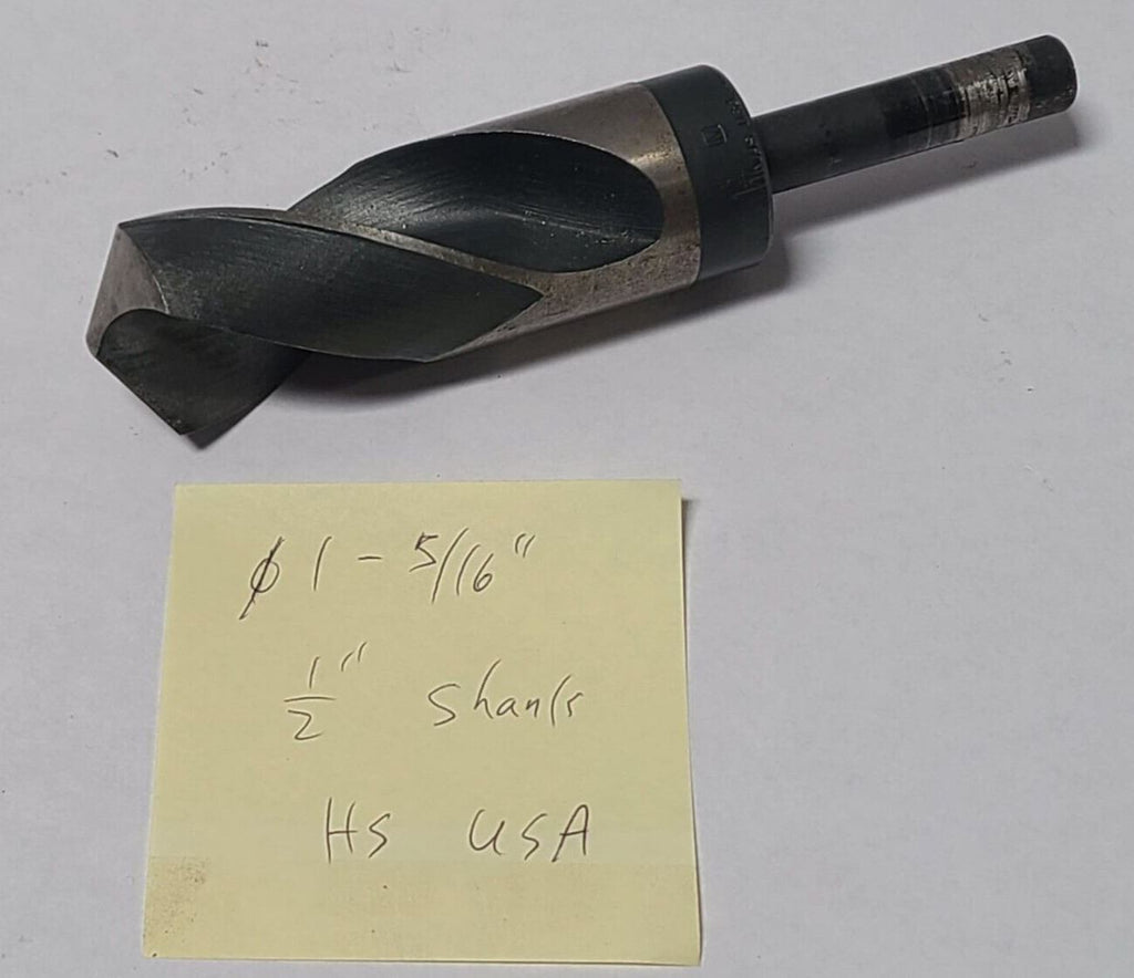1-5/16 Drill Bit HSS Lathe HS 1/2 shank