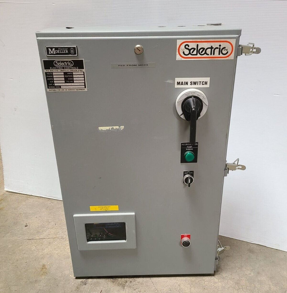 Klockner Moeller Selectric Control Panel Electric Industrial Water Systems