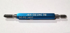 .164-32 UNC 3B GO & NO GO Thread Plug Gage GO P.D. .1437 & NOGO .1465