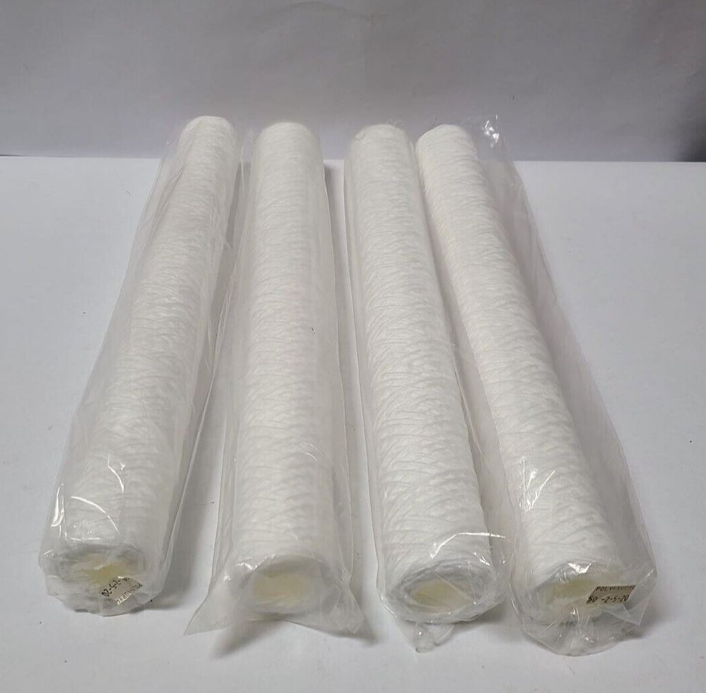 Lot of 4 Water Filter Replacement Cartridge 50 Micron x 2.5 Inch Polypropylene