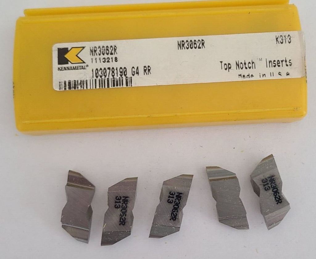 5 Pcs Kennametal NR3062R K313 Grooving Carbide Inserts Lathe Top Notch USA New