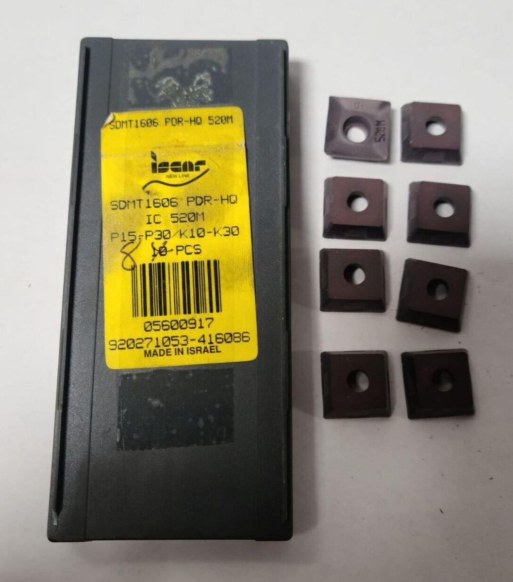 Iscar SDMT 1606 PDR-HQ IC 520M Lathe Carbide Inserts New 8 Pcs