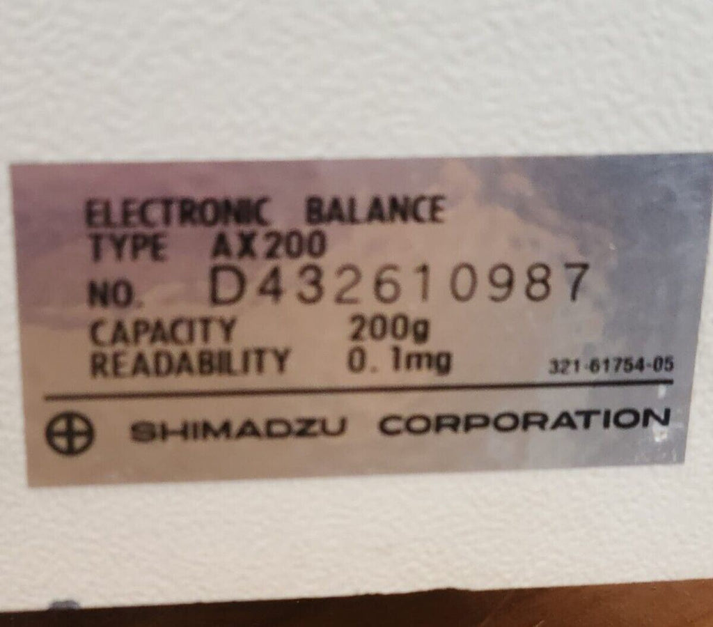 Shimadzu AX200 Electronic Analytical Balance Digital Lab Scale 200 g F