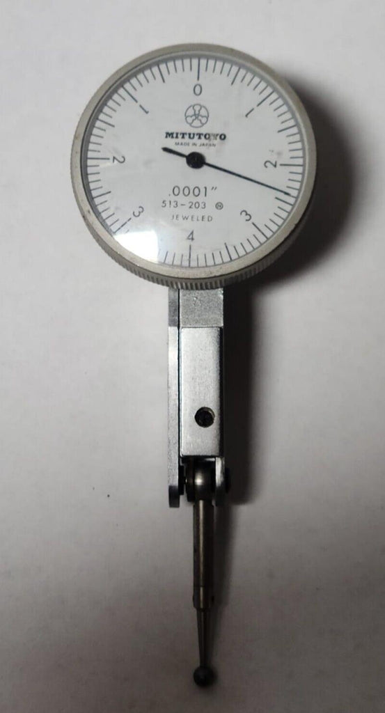 Mitutoyo JEWELED 513-203 Test Dial Indicator .0001"