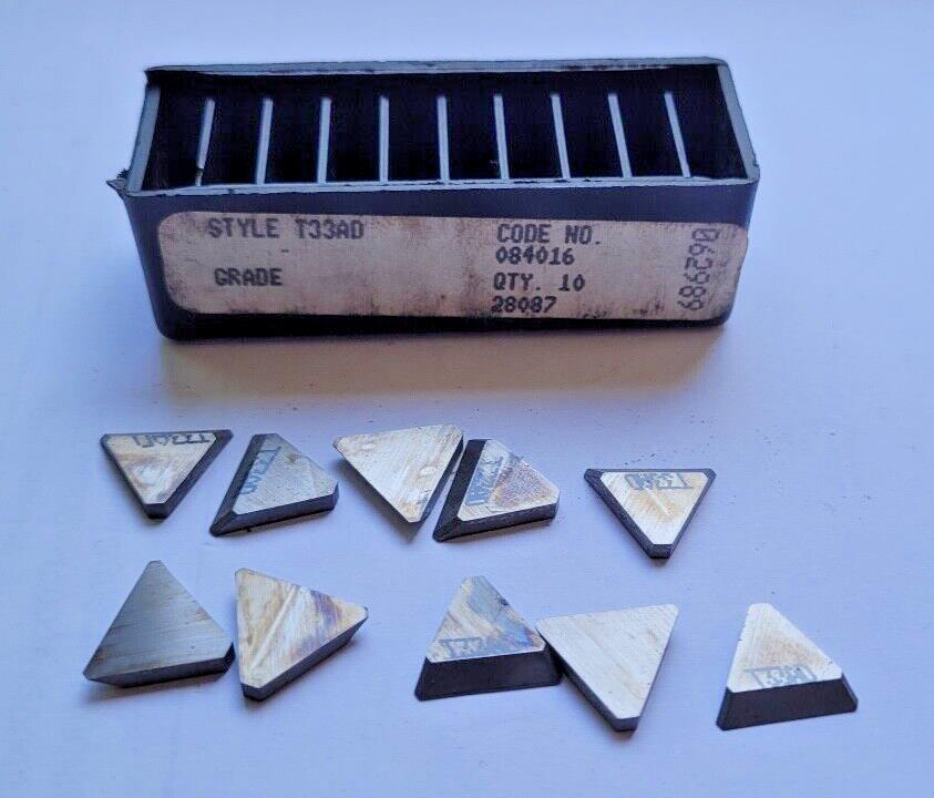 10 Pcs RTW T33AD  0804016 Carbide Inserts Lathe Mill Milling Tools