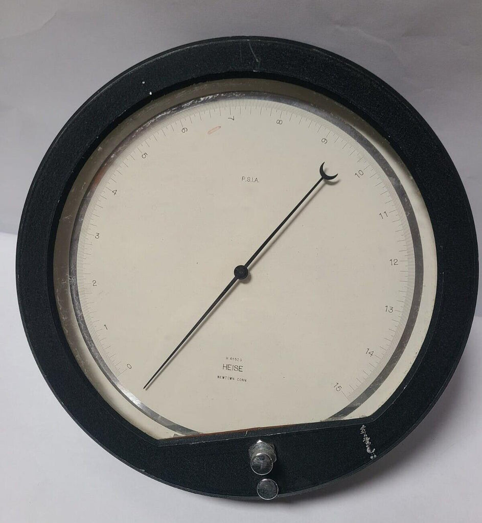 HEISE Pressure Gauge 0-15 Divisions Test Gage Steampunk